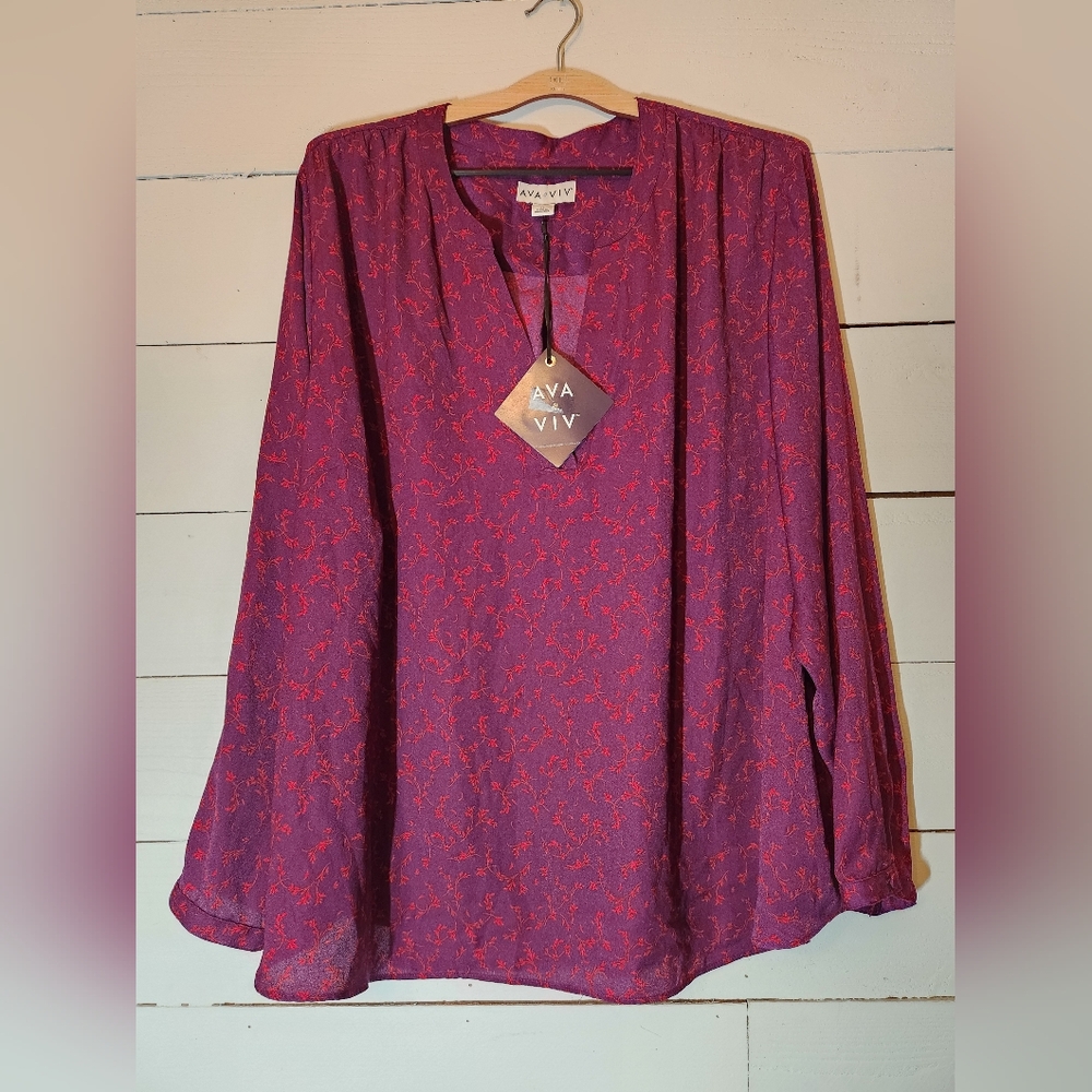 Ava & Viv - Women's Purple Top - Size 3x